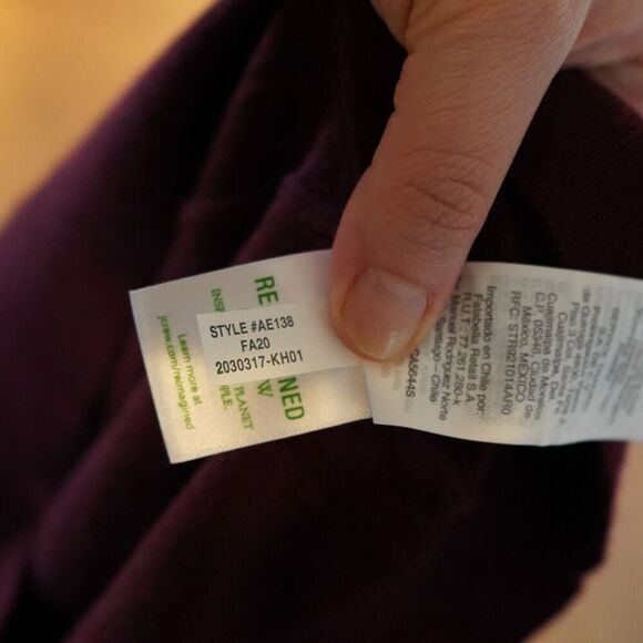 J Crew‎ Sweater Men's Merino Wool V Neck Long Sleeve Burgundy Red Size M - Picture 5 of 6